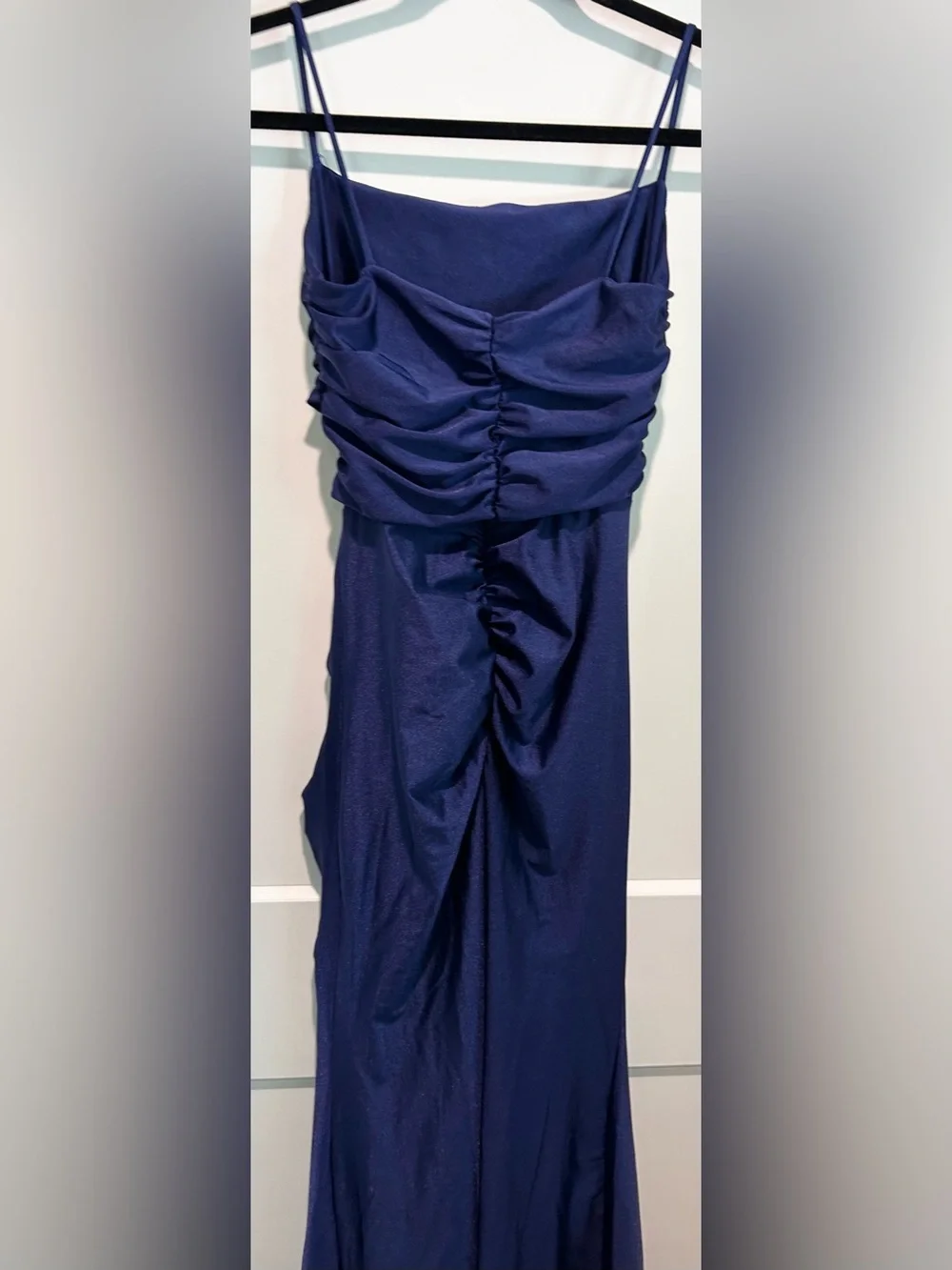 Windsor Cobalt Blue Cutout Ruched Maxi Dress XS Formal Wedding Guest Prom Gown - Picture 7 of 8